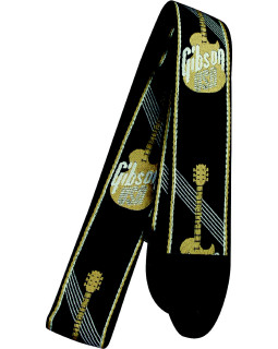 GIBSON ASGG-900 WOVEN STYLE 2' STRAP W/GIBSON LOGO GOLD Ремінь гітарний
