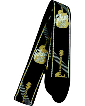 GIBSON ASGG-900 WOVEN STYLE 2' STRAP W/GIBSON LOGO GOLD Ремінь гітарний