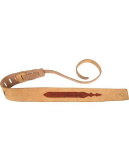 GIBSON ASGG-BL010 BRUSHED LEATHER STRAP TAN W/COGNAC Ремінь гітарний шкіряний-foto2