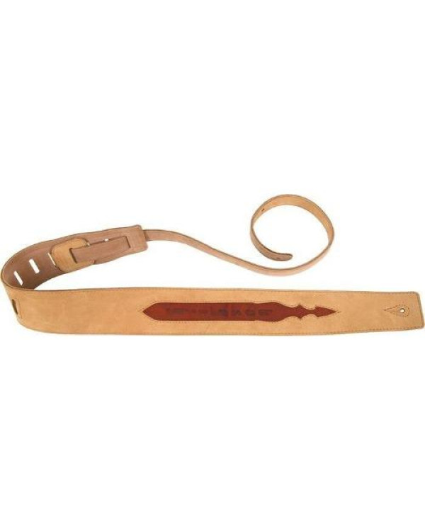 GIBSON ASGG-BL010 BRUSHED LEATHER STRAP TAN W/COGNAC Ремінь гітарний шкіряний