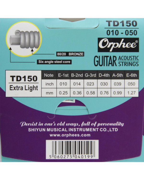 ORPHEE TD150 Струни для акустичної гітари (10-50)