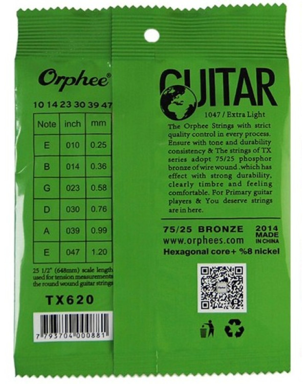 ORPHEE TX620 Струни для акустичної гітари (10-47)