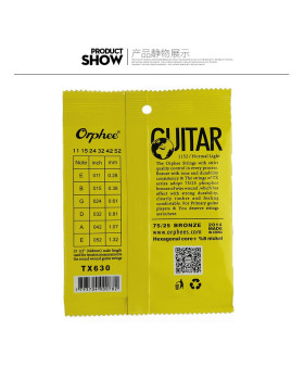 ORPHEE TX630 Струни для акустичної гітари (11-52)-foto2