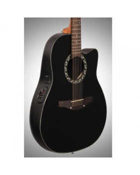 12-струнна гітара OVATION APPLAUSE BALLADEER Mid Cutaway Black AB2412-5