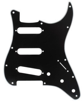 DIMARZIO FG2108B 3-PLY PICKGUARD FOR STRATOCASTER (BLACK)