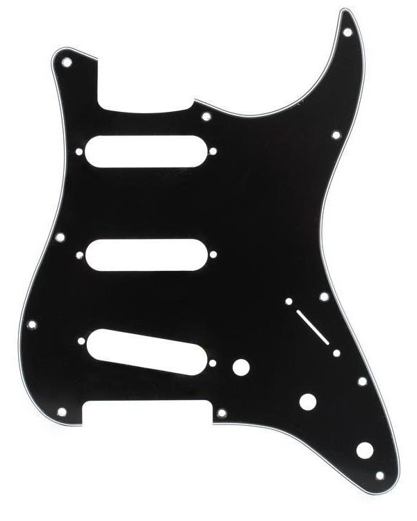 DIMARZIO FG2108B 3-PLY PICKGUARD FOR STRATOCASTER (BLACK)