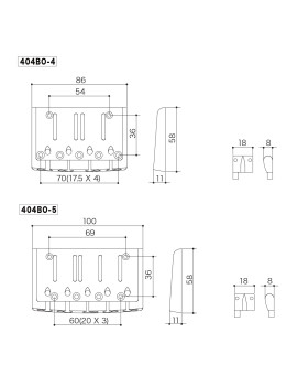 Бридж для басгітари 5-струнна модифікація GOTOH 404BO5 C-foto2