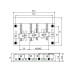 Бридж для 4-струнної басгітари PAXPHIL BB012 CR
