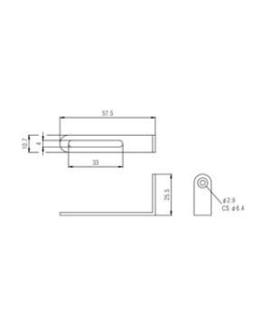 PAXPHIL HK002 LP-STYLE PICKGUARD BRACKET (CHROME)-foto2