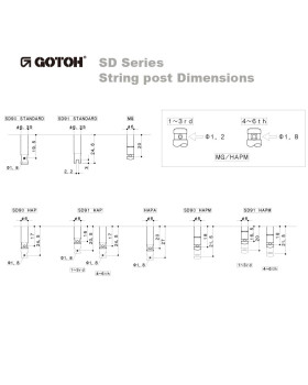 Кілки для електрогітари, 3+3 GOTOH SD90-SLMG N-foto6