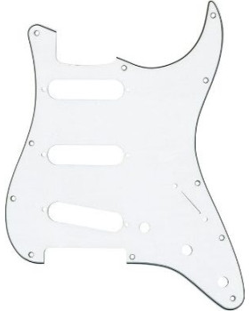 DIMARZIO FG2108W 3-PLY PICKGUARD FOR STRATOCASTER (WHITE)