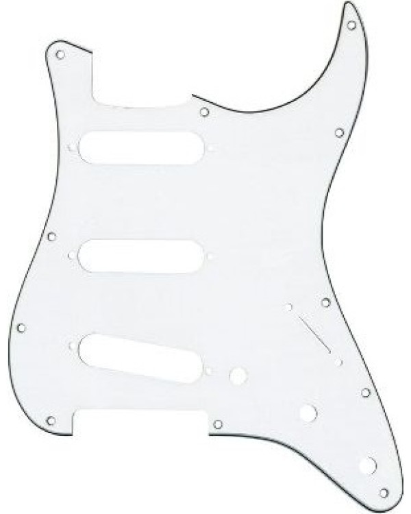 DIMARZIO FG2108W 3-PLY PICKGUARD FOR STRATOCASTER (WHITE)