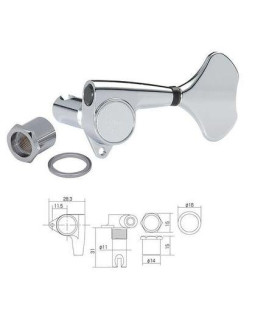 Кілки для басгітари, 4 в линию GOTOH GB707L C-foto4