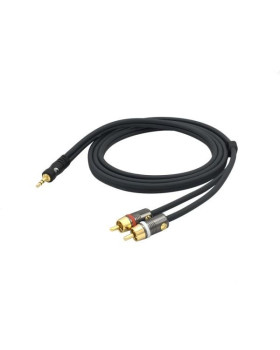 D'ADDARIO PW-MP-05 Custom Series Dual RCA to 3.5 Stereo Mini Jack Cable (1.5m)-foto2