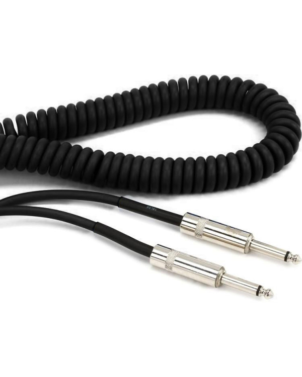 D'ADDARIO PW-CDG-30BK Coiled Instrument Cable - Black (9m)