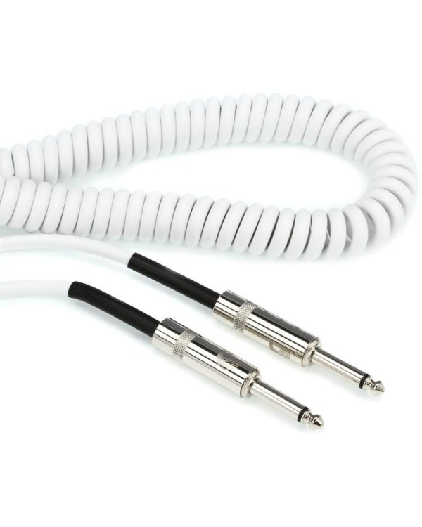D'ADDARIO PW-CDG-30WH Coiled Instrument Cable - White (9m)