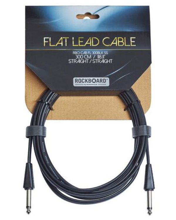ROCKBOARD Flat Instrument Cable, Straight/Straight (300 cm)