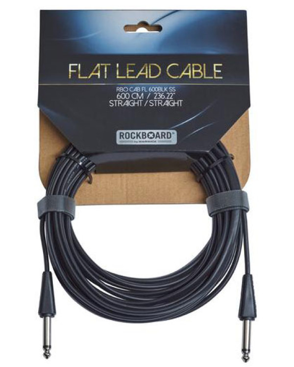 ROCKBOARD Flat Instrument Cable, Straight/Straight (600 cm)