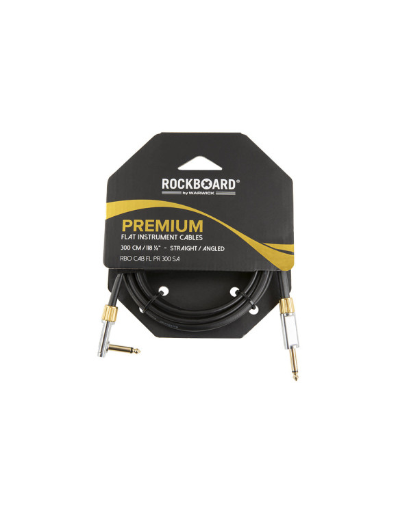 ROCKBOARD Premium Flat Instrument Cable, Straight/Angled (300 cm)