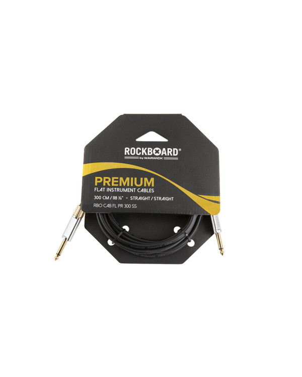 ROCKBOARD Premium Flat Instrument Cable, Straight/Straight (300 cm)