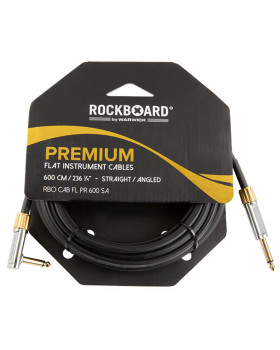 ROCKBOARD Premium Flat Instrument Cable, Straight/Angled (600 cm)