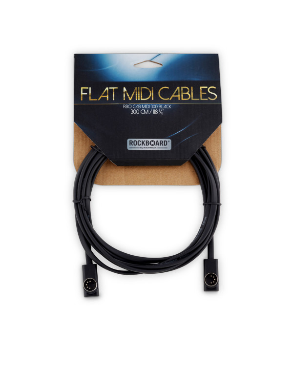 ROCKBOARD RBO CAB MIDI 300 BK Flat MIDI Cable - Black, 300 cm