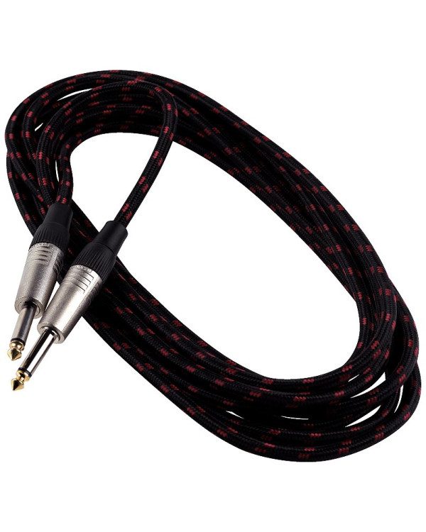ROCKCABLE RCL30209D7 TC C/Black Instrument Cable - Black Tweed (9m)