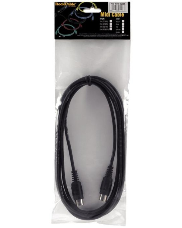 MIDI кабель DIN5 - DIN5 ROCKCABLE RCL30702 D5 BLK 