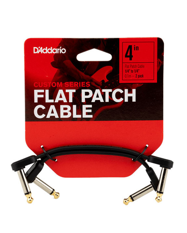 D'ADDARIO PW-FPRR-204 Custom Series Flat Patch Cables (10cm)