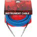 D'ADDARIO PW-CDG-30BU Coiled Instrument Cable - Blue (9m)