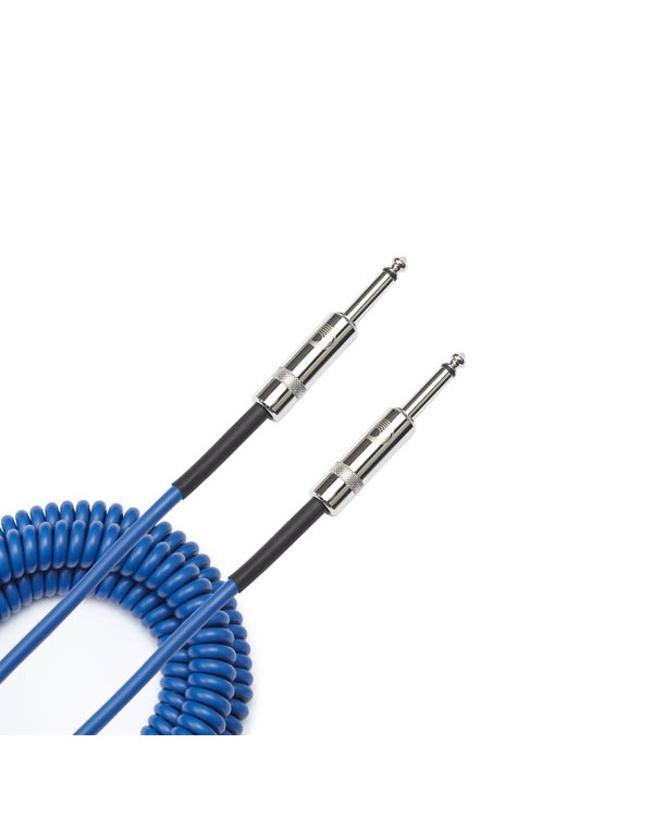 D'ADDARIO PW-CDG-30BU Coiled Instrument Cable - Blue (9m)