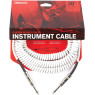 D'ADDARIO PW-CDG-30WH Coiled Instrument Cable - White (9m)