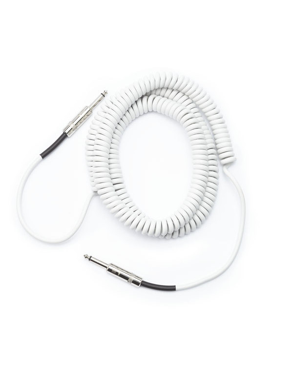 D'ADDARIO PW-CDG-30WH Coiled Instrument Cable - White (9m)
