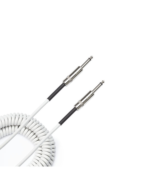 D'ADDARIO PW-CDG-30WH Coiled Instrument Cable - White (9m)