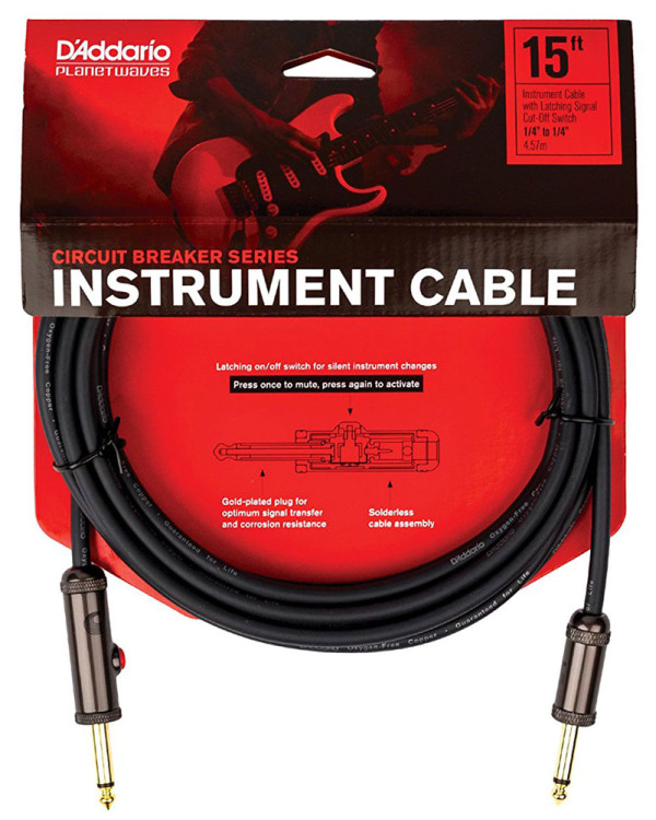 D'ADDARIO PW-AGL-15 Curcuit Breaker Latching Switch (4.5m)