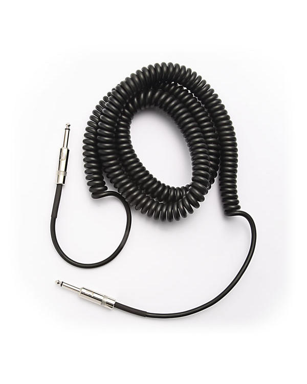 D'ADDARIO PW-CDG-30BK Coiled Instrument Cable - Black (9m)