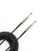 D'ADDARIO PW-CDG-30BK Coiled Instrument Cable - Black (9m)