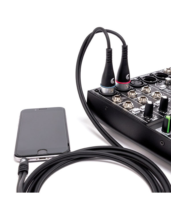 D'ADDARIO PW-MPXLR-06 Custom Series 1/8” to Dual XLR Audio Cable (1.8m)