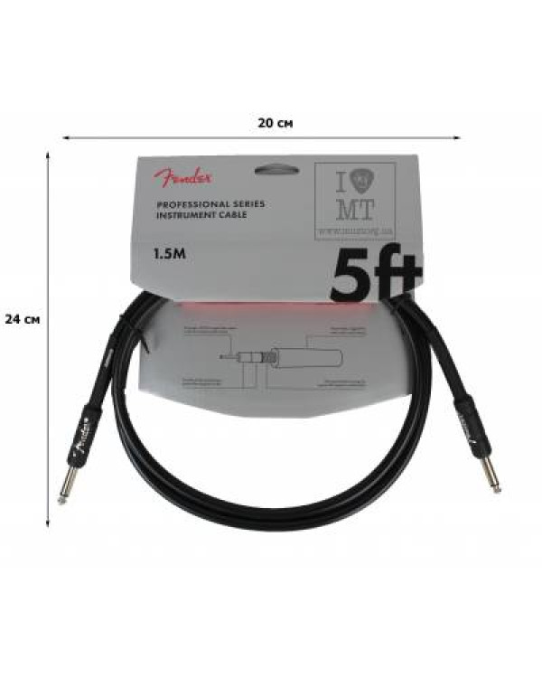 FENDER CABLE PROFESSIONAL SERIES 5' BLACK Кабель інструментальний