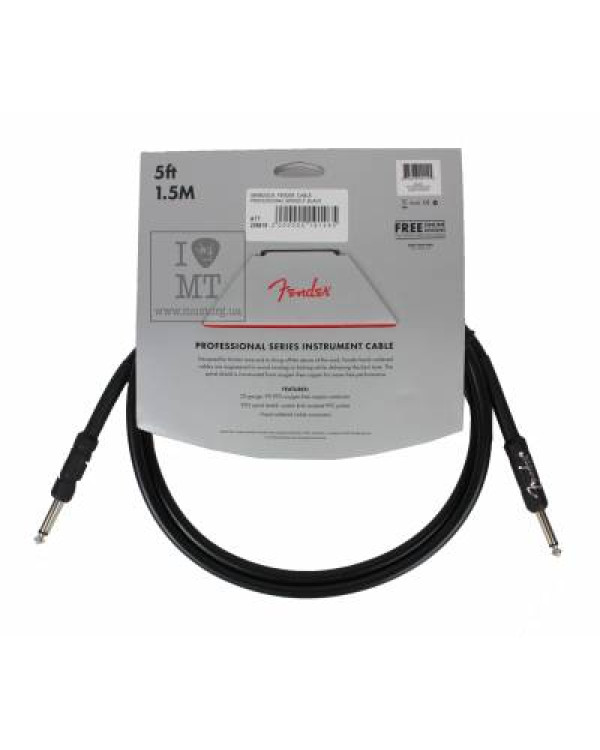 FENDER CABLE PROFESSIONAL SERIES 5' BLACK Кабель інструментальний