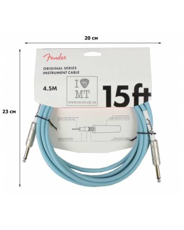 FENDER CABLE ORIGINAL SERIES 15' DBL Кабель інструментальний