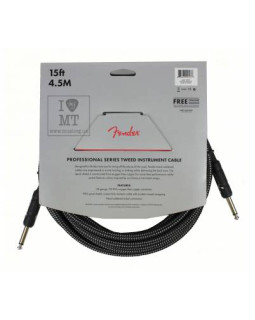 FENDER CABLE PROFESSIONAL SERIES 15' GREY TWEED Кабель інструментальний-foto3