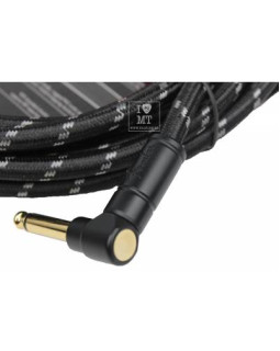 FENDER CABLE DELUXE SERIES 15' ANGLED BLACK TWEED Кабель інструментальний-foto4