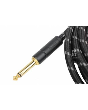 FENDER CABLE DELUXE SERIES 15' ANGLED BLACK TWEED Кабель інструментальний-foto5