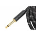 FENDER CABLE DELUXE SERIES 15' ANGLED BLACK TWEED Кабель інструментальний