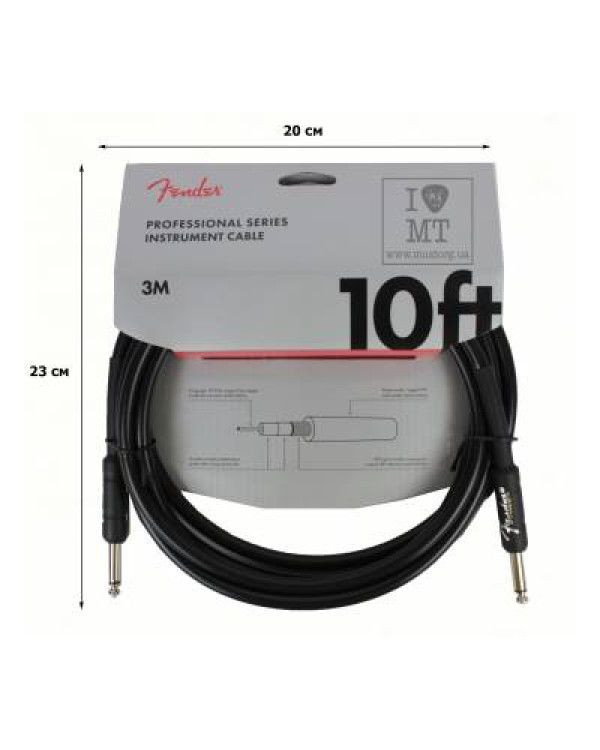 FENDER CABLE PROFESSIONAL SERIES 10' BLACK Кабель інструментальний