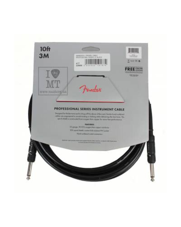 FENDER CABLE PROFESSIONAL SERIES 10' BLACK Кабель інструментальний