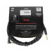 FENDER CABLE DELUXE SERIES 10' ANGLED BLACK TWEED Кабель інструментальний