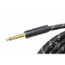 FENDER CABLE DELUXE SERIES 10' ANGLED BLACK TWEED Кабель інструментальний