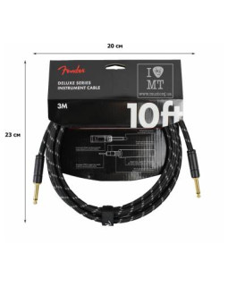 FENDER CABLE DELUXE SERIES 10' BLACK TWEED Кабель інструментальний-foto2